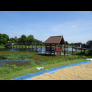 Eine Holzbrücke